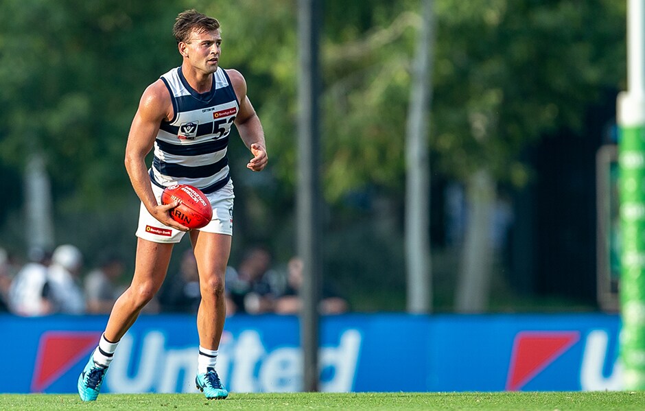 2019_03_30_KERAS_HERO.jpg Jordan Keras was the pick of the Cats’ midfielders collecting 18 possessions to go along with a game-high 14 tackles. - Geelong Cats